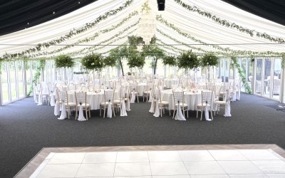 Marquee wedding styling