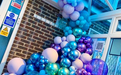 Mermaid Tail Balloon Garland for Leisure Center Opening 