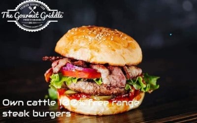 Own cattle steak burger 