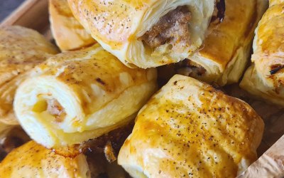 Homemade pastries - like Sausage rolls,  Quiche and Scotch Eggs
