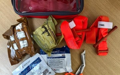 We carry full trauma kits as standard. We can deal with minor injuries right through to severe catastrophic bleeds. Our staff are equipped suitable to their clinical grade