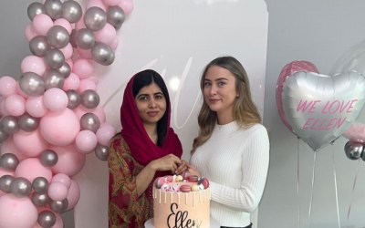 Malala and her friend Ellen