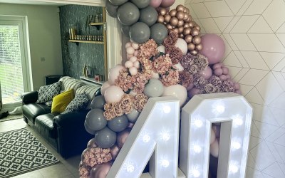 Our balloons with light up numbers 