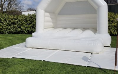Stunning white adult bouncy castle