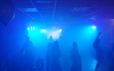 Creating a club atmosphere from a mobile disco