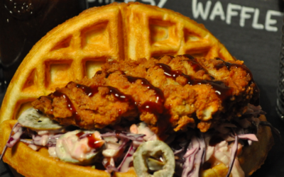 Texas BBQ Chicken & Waffle Sandwich