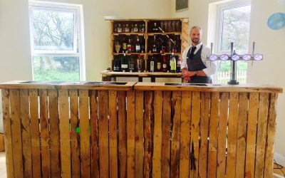 Wooden rustic bar