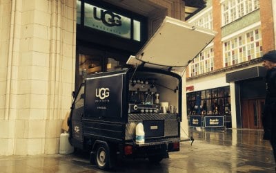 Mobile coffee van branding