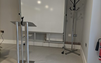Lectern Hire - Whiteboard and Projector Screen and Projector for Corporate Conference in Pembrokeshire