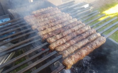 Sheekh Kebabs freshly cooked on charcoal