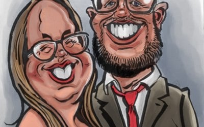 Wedding caricature example