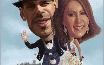 Mark the special day with a wedding caricature