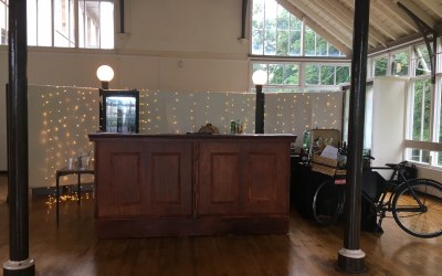 Victoria dark wood vintage style bar at Hexham Winter Gardens