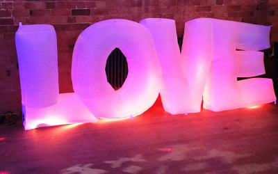 Low cost Illuminated LOVE Sign