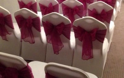 Chair covers and venue styling