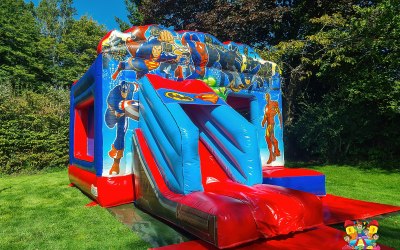 Superhero bouncy castle