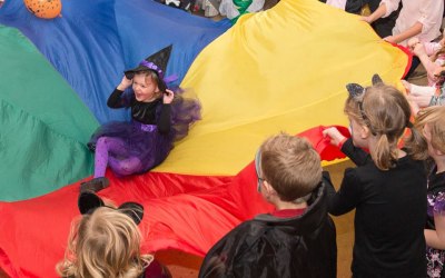 Parachute games, bubbles and lots more party activities