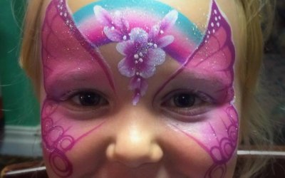 Butterfly face paint design