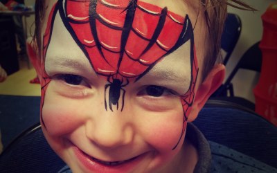 Spiderman face paint Design