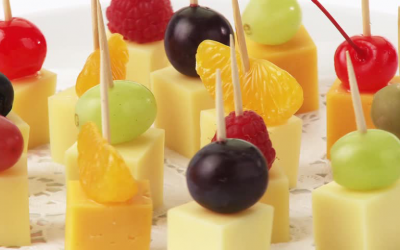 Cheese & Fruit on Sticks