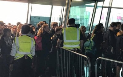 Security at Schools Swimming Competition at London Aquatic Centre, Stratford