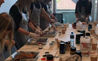 Corporate acrylic pouring class