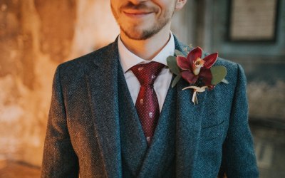 Groom's Orchid Buttonhole