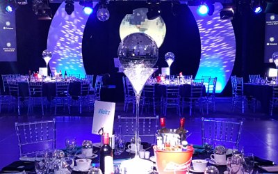 mirrorball table centrepieces