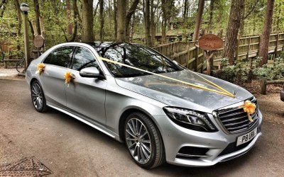 Aura Wedding Cars Mercedes Benz S Class at Center Parcs Sherwood Forest for Wedding duties