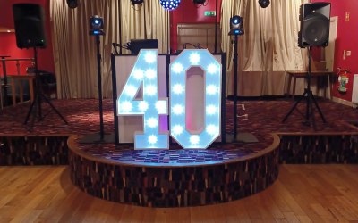 DJ Disco with light up 40 numbers