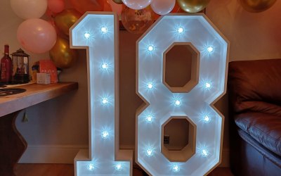 Add light up numbers ant combination £50