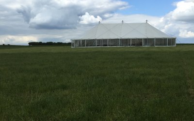 traditional poled marquee