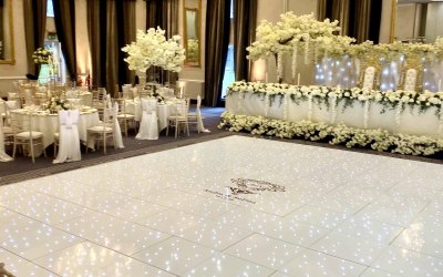 A Starlit Dance Floor for a wedding at Hardwick Hall Hotel