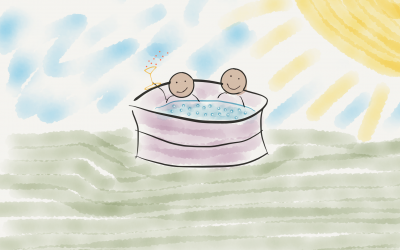 Hot tub in the sun