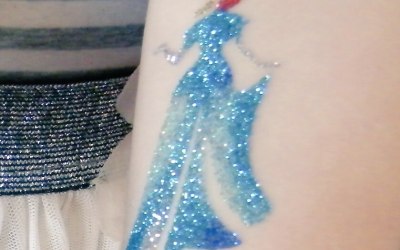Cinderella glitter tattoo glittergirlsherts