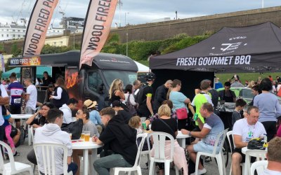 Refuelling the riders at the London to Brighton Charity Bike Race!