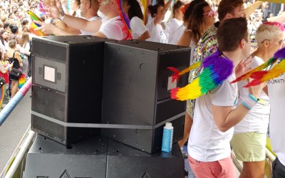 pa system on brighton pride float for £1000
