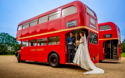 Two of our buses on a Wedding Hire