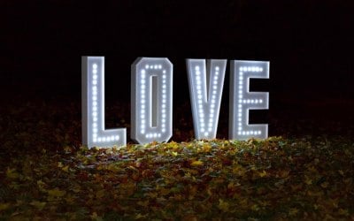 Light up LOVE letters 