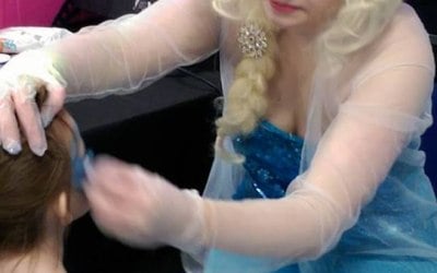 Elsa Face Painting in our Frozen Party
