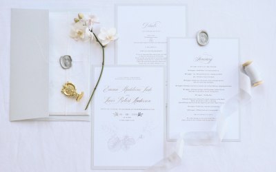 White Wedding Stationery