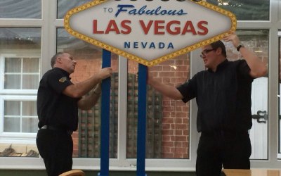 Assembling our illuminated Vegas sign