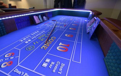 Our beautiful hand made Craps table 