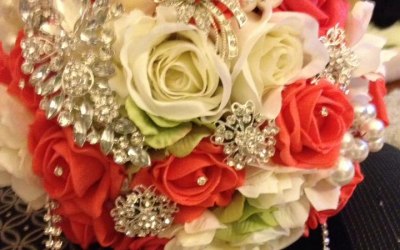 coral, ivory & bling 