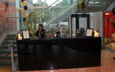 Our 'Classic Black' bar at a corporate party in Exeter