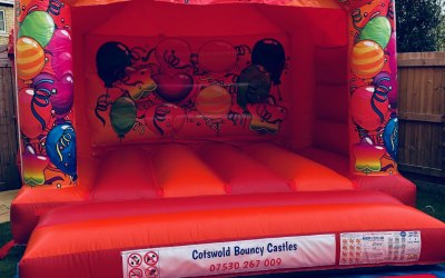 red bouncy castle