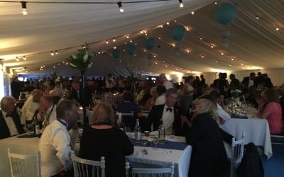 Charity ball in a marquee