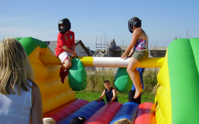 Pole Joust Bouncy Inflatables Games hire in Cumbria