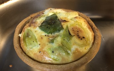 Cheese and leek quiche