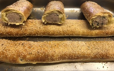 Handmade sausage rolls